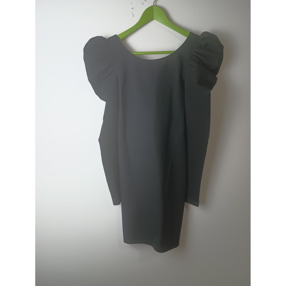 LPA Black‎ Puff Sleeve Open Back Mini Dress Long Sleeve XS